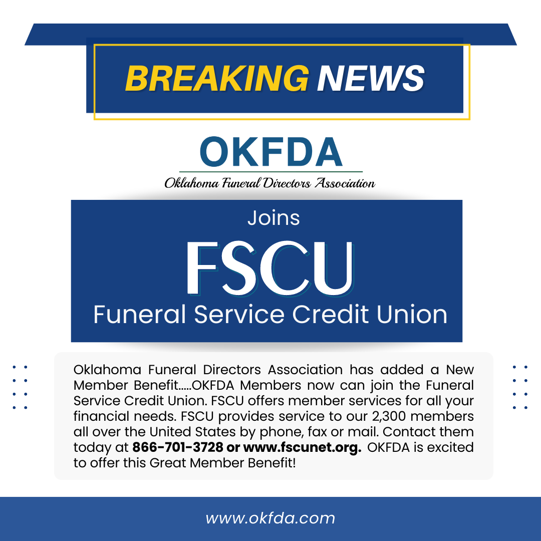 OKFDA Joins Funeral Service Credit Union